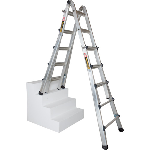 Telescoping Multi-Position Ladder, Aluminum, 300 lbs., CSA Grade 1A Dufferin Supply