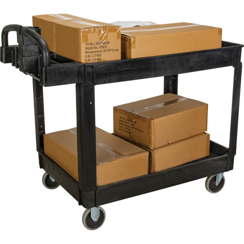 Chariot utilitaire, 2 tiers, 25-5/8" x 33-1/2" x 43-3/4", Capacit&eacute; 550 lb Dufferin Supply