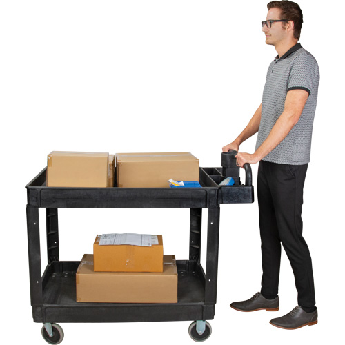 Chariot utilitaire, 2 tiers, 25-5/8" x 33-1/2" x 43-3/4", Capacit&eacute; 550 lb Dufferin Supply