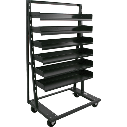 Single-Sided Heavy Duty A-Frame Cart with 6 Trays, 38" x 25" x 63", 2500 lbs. Capacity Dufferin Supply