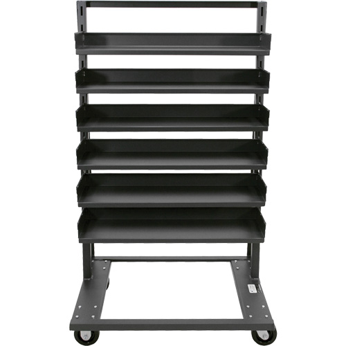 Single-Sided Heavy Duty A-Frame Cart with 6 Trays, 38" x 25" x 63", 2500 lbs. Capacity Dufferin Supply