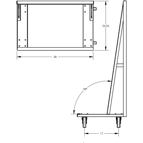 Single-Sided Heavy Duty A-Frame Cart with 6 Trays, 38" x 25" x 63", 2500 lbs. Capacity Dufferin Supply