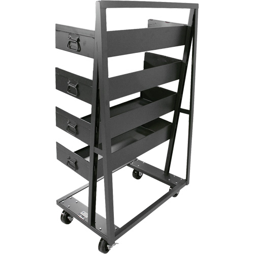 Chariot &agrave; cadre en A robuste &agrave; un c&ocirc;t&eacute; avec 4 grands plateaux, 38" x 25" x 63", Capacit&eacute; 2500 lb Dufferin Supply