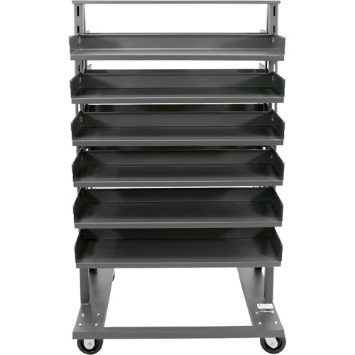 Chariot &agrave; cadre en A robuste &agrave; deux c&ocirc;t&eacute;s avec 12 plateaux, 38" x 30" x 63", Capacit&eacute; 2500 lb Dufferin Supply