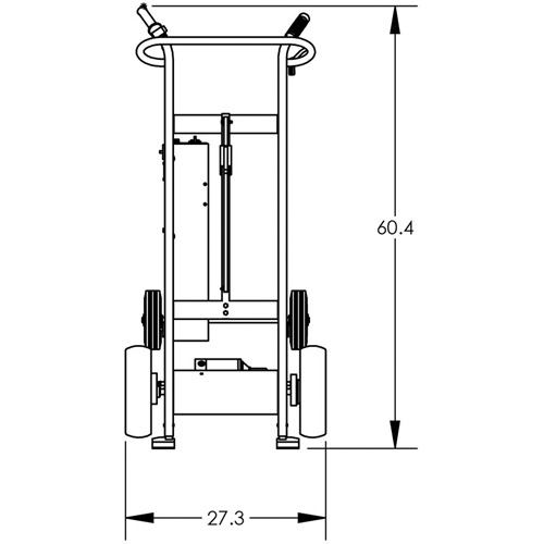 Diable pour baril motoris&eacute; avec roues pneumatiques Dufferin Supply