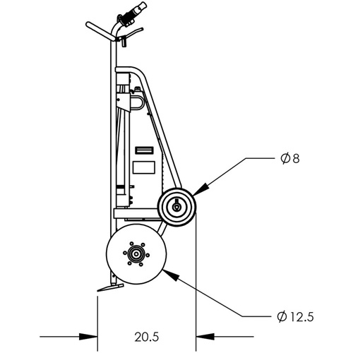 Diable pour baril motoris&eacute; avec roues pneumatiques Dufferin Supply
