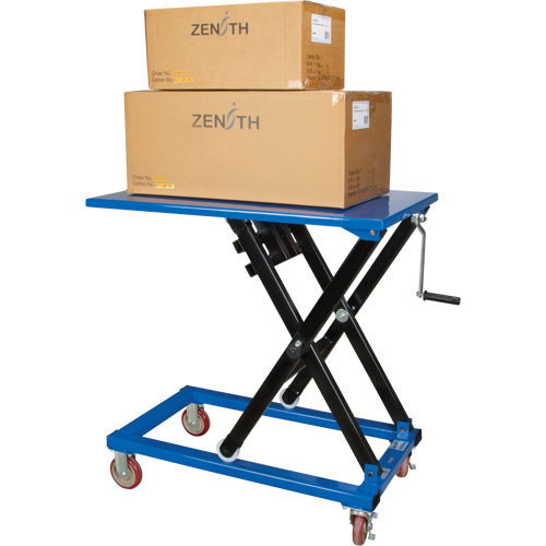 Manual Scissor Lift Table, 37-3/8" L x 23-5/8" W, Steel, 660 lbs. Capacity Dufferin Supply