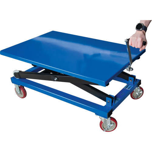 Manual Scissor Lift Table, 37-3/8" L x 23-5/8" W, Steel, 660 lbs. Capacity Dufferin Supply