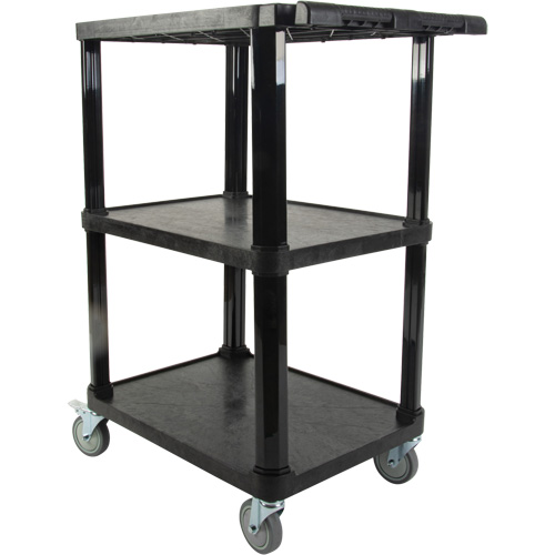 Chariot utilitaire avec tablette plate, 3 tiers, 18-1/8" x 37-3/8" x 27-3/4", Capacit&eacute; 330 lb Dufferin Supply