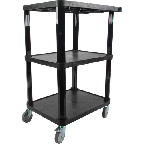 Chariot utilitaire avec tablette plate, 3 tiers, 18-1/8" x 37-3/8" x 27-3/4", Capacit&eacute; 330 lb Dufferin Supply