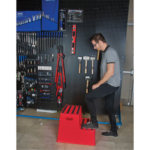 Industrial Step Stool, 2 Steps, 26" x 22-7/16" x 19-11/16" High Dufferin Supply