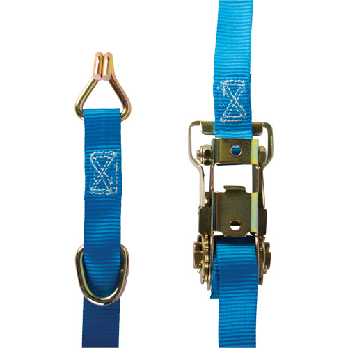 Ratchet Strap, J-Hook, 1" W x 16' L, 835 lbs. (379 kg) WLL Dufferin Supply