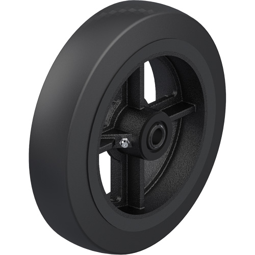 Black Rubber on Cast Iron Core Wheel Dufferin Supply