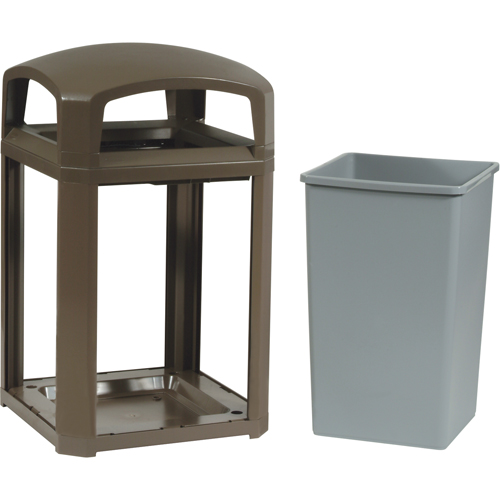 Landmark Series&reg; Classic Container Frame With Rigid Liner, Galvanized Steel, 35 US gal. Dufferin Supply