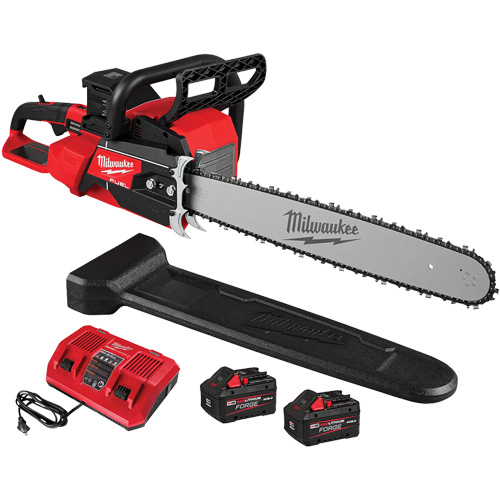Fuel 20" Dual Battery Chainsaw Kit, Battery Powered, 5.8 HP Dufferin Supply