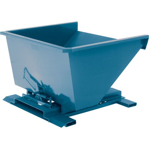 Conteneur autobasculeur, Acier, 3/4 vg³, Bleu Dufferin Supply