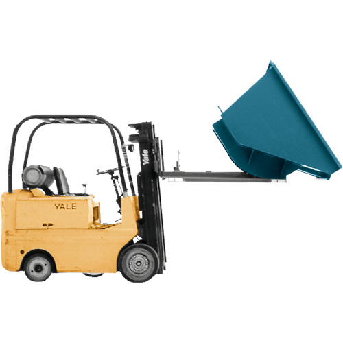 Conteneur autobasculeur, Acier, 3/4 vg³, Bleu Dufferin Supply