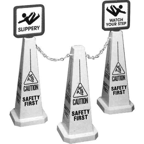 "Caution" Lamba Traffic Cones, English with Pictogram Dufferin Supply