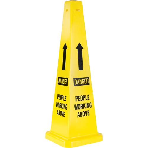 "People Working Above" Traffic Cones, English with Pictogram Dufferin Supply