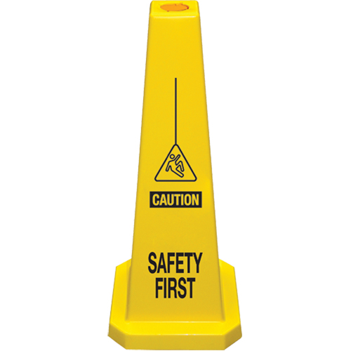 "Safety First" Lamba Traffic Cones, English with Pictogram Dufferin Supply