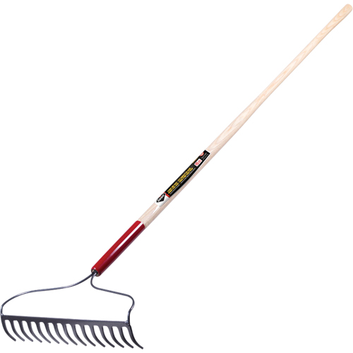 Pro Bow Rake, Wood Handle, 60" L, 16" Blade, 15 Tines Dufferin Supply