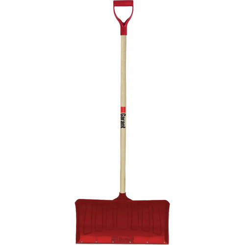 Red Snow Pusher, Polypropylene Blade, D-Grip Handle, 20-3/4" W Dufferin Supply