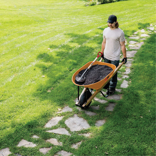 Pro Heavy-Duty Wheelbarrow, 6 cu. ft., Steel Tray Dufferin Supply