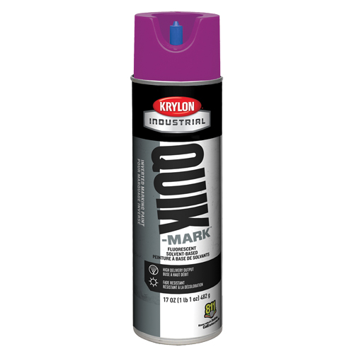 Industrial Quik-Mark Solvent-Based Inverted Marking Paint, 17 oz., Aerosol Can Dufferin Supply