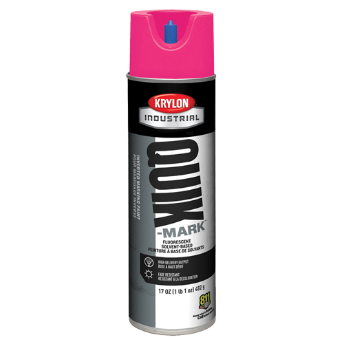 Industrial Quik-Mark Solvent-Based Inverted Marking Paint, 17 oz., Aerosol Can Dufferin Supply