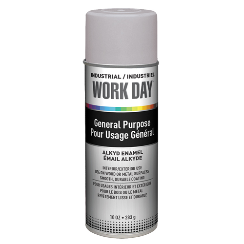 Peinture industrielle Work Day, Gris, Tr&egrave;s mat, 10 oz, Canette a&eacute;rosol Dufferin Supply