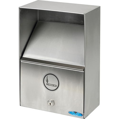 Cendriers, Montage mural, Acier inoxydable, Capacit&eacute; 3,3 litres, Hauteur 13-1/2" Dufferin Supply