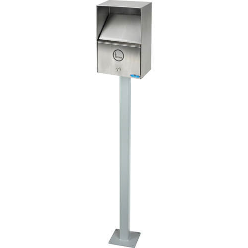 Cendriers, Montage mural, Acier inoxydable, Capacit&eacute; 3,3 litres, Hauteur 13-1/2" Dufferin Supply