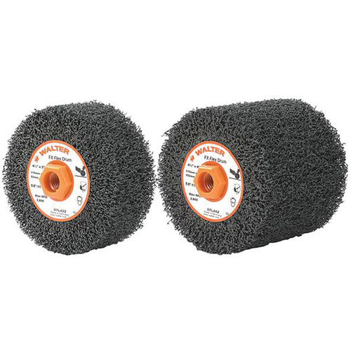 Tambours FX Flex, 4-1/4" dia. x 2" la, 5/8"-11 Arbre, Grain Flex, gros Dufferin Supply