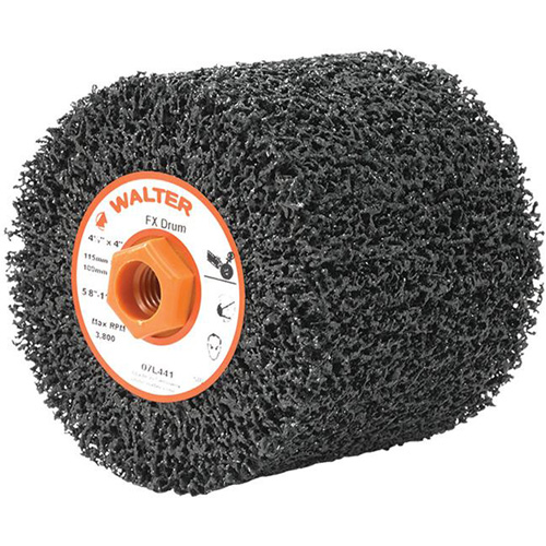 FX Reversible Drum, 4-1/2" Dia., 4" W, 5/8"-11 Arbor, Coarse Grit Dufferin Supply