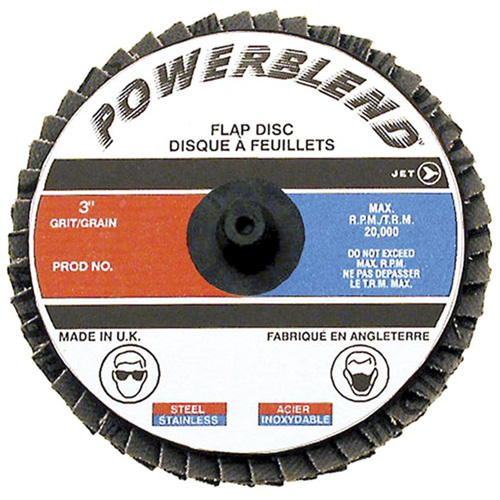 POWERBLEND Roll-on Flap Disc, 2" x Type R, Z120 Grit, Zirconia Alumina Dufferin Supply