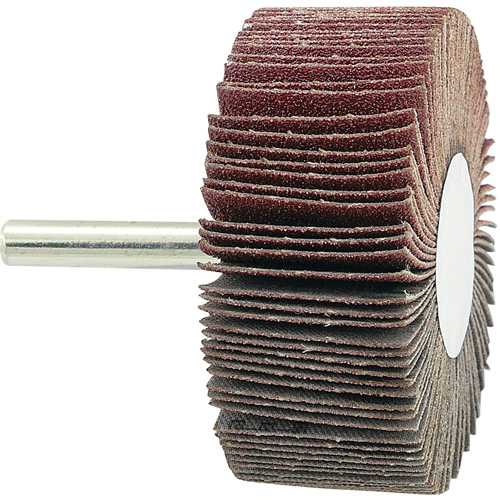 Mounted Flapwheel, 80 Grit, 2-1/2" x 1" x 1/4" Dufferin Supply