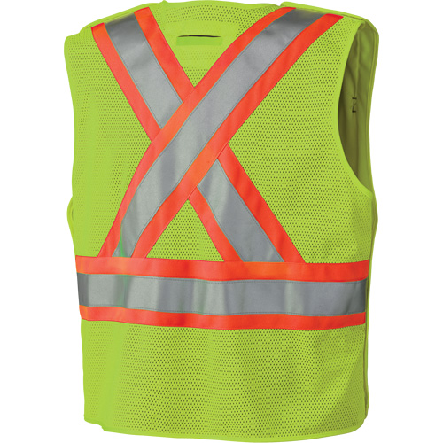 6936 Veste de s&eacute;curit&eacute; d&eacute;tachable en 5 points, Jaune lime haute visibilit&eacute;, 2T-Grand, Polyester Dufferin Supply