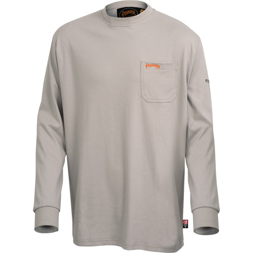 333 Chemise en coton &agrave; manches longues ignifuge, 2T-Grand, Gris Dufferin Supply