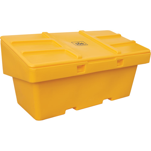 Salt Sand Container SOS, With Hasp, 72" x 36" x 36", 36 cu. Ft., Yellow Dufferin Supply