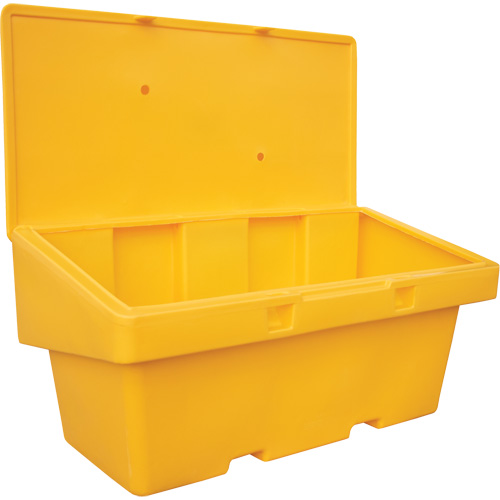 Salt Sand Container SOS, With Hasp, 72" x 36" x 36", 36 cu. Ft., Yellow Dufferin Supply