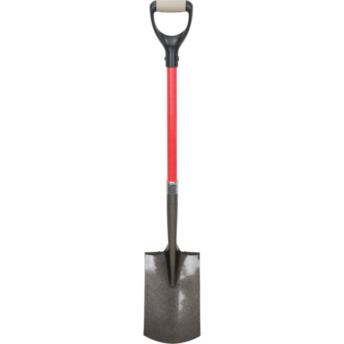 Heavy-Duty Shovels, Fibreglass, Carbon Steel Blade, D-Grip Handle, 30-1/2" Long Dufferin Supply