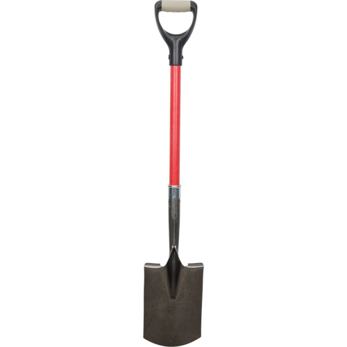 Heavy-Duty Shovels, Fibreglass, Carbon Steel Blade, D-Grip Handle, 30-1/2" Long Dufferin Supply