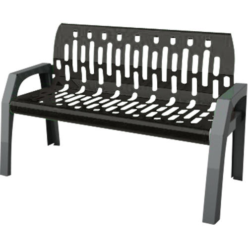 Stream Benches, Steel, 48" L x 25" W x 34" H, Black Dufferin Supply