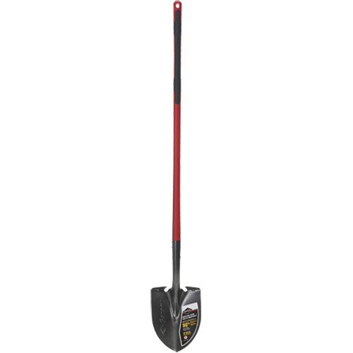 Pro Round Point Shovel, Tempered Steel Blade, Fibreglass, Straight Handle Dufferin Supply