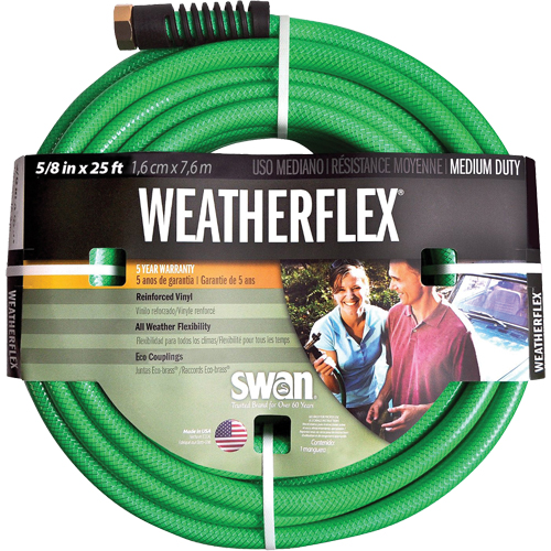 Weatherflex Medium Duty Garden Hoses, Vinyl, 5/8" dia. x 25' Dufferin Supply