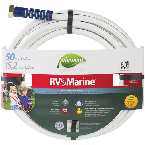 Element Marine & RV Water Hoses, PVC, 1/2" dia. x 50' Dufferin Supply