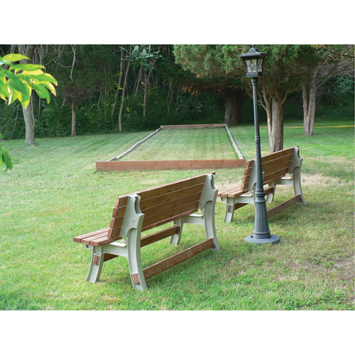 Basics&reg; Flip Top Park Bench / Table, Plastic, 96" L x 26" W x 34" H, Sand Dufferin Supply