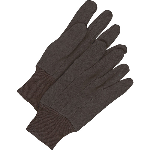 Classic Jersey Gloves, One Size, Brown, Unlined, Knit Wrist Dufferin Supply