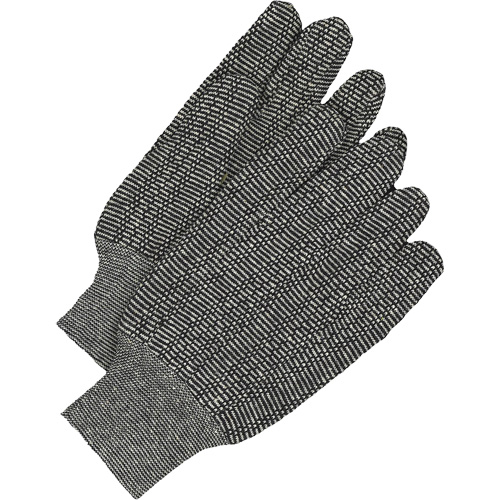 Classic Jersey Gloves, One Size, Salt & Pepper, Unlined, Knit Wrist Dufferin Supply