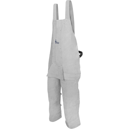 Tablier de soudage en cuir, Salopette &agrave; jambes fendues, Gris perle Dufferin Supply